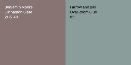 2113-40 Cinnamon Slate vs 85 Oval Room Blue