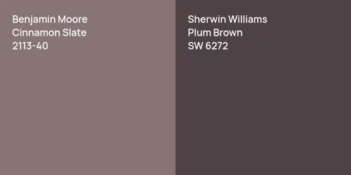 2113-40 Cinnamon Slate vs SW 6272 Plum Brown