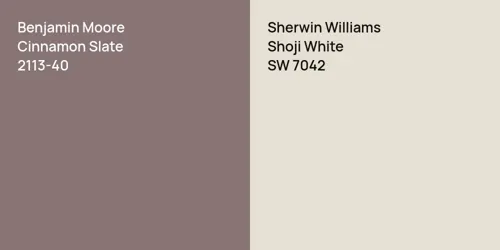 2113-40 Cinnamon Slate vs SW 7042 Shoji White