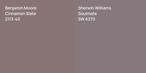 2113-40 Cinnamon Slate vs SW 6270 Soulmate