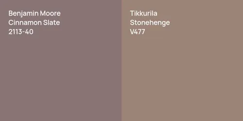 2113-40 Cinnamon Slate vs V477 Stonehenge