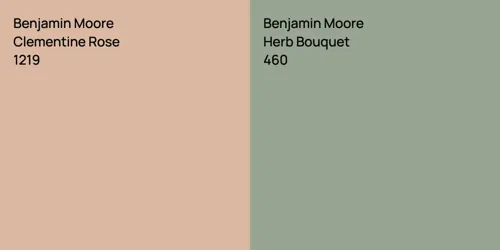 1219 Clementine Rose vs 460 Herb Bouquet