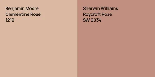 1219 Clementine Rose vs SW 0034 Roycroft Rose