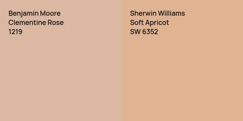 1219 Clementine Rose vs SW 6352 Soft Apricot