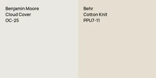 OC-25 Cloud Cover vs PPU7-11 Cotton Knit