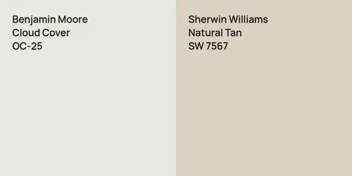 OC-25 Cloud Cover vs SW 7567 Natural Tan