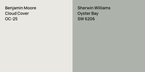 OC-25 Cloud Cover vs SW 6206 Oyster Bay