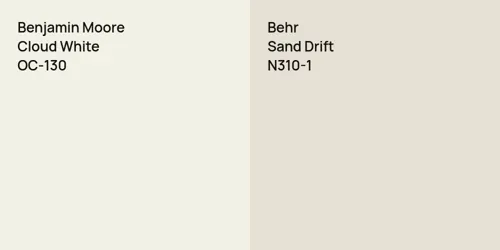 OC-130 Cloud White vs N310-1 Sand Drift