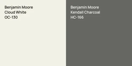 OC-130 Cloud White vs HC-166 Kendall Charcoal