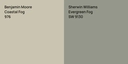 976 Coastal Fog vs SW 9130 Evergreen Fog