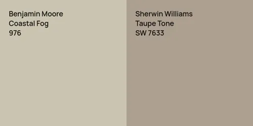 976 Coastal Fog vs SW 7633 Taupe Tone