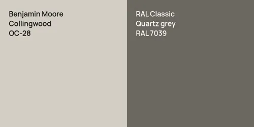 OC-28 Collingwood vs RAL 7039  Quartz grey