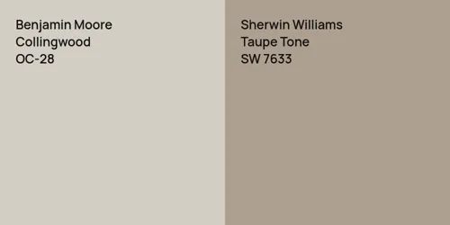 OC-28 Collingwood vs SW 7633 Taupe Tone