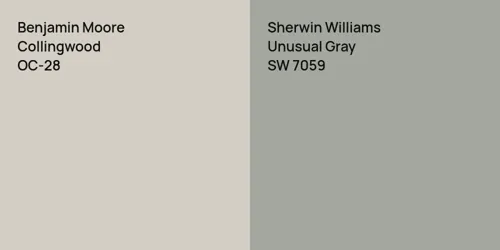 OC-28 Collingwood vs SW 7059 Unusual Gray