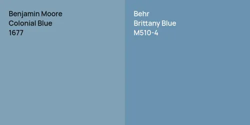 1677 Colonial Blue vs M510-4 Brittany Blue