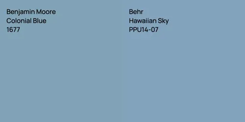 1677 Colonial Blue vs PPU14-07 Hawaiian Sky