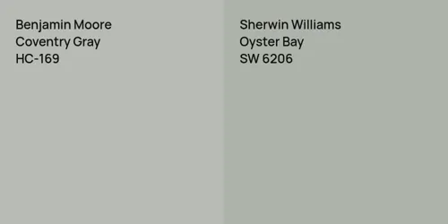 HC-169 Coventry Gray vs SW 6206 Oyster Bay