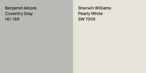 HC-169 Coventry Gray vs SW 7009 Pearly White