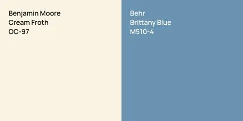 OC-97 Cream Froth vs M510-4 Brittany Blue