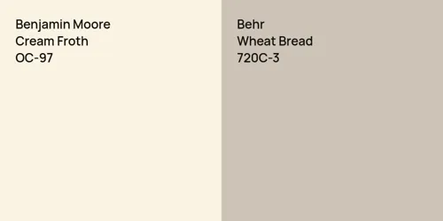 OC-97 Cream Froth vs 720C-3 Wheat Bread