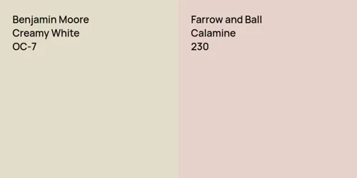 OC-7 Creamy White vs 230 Calamine