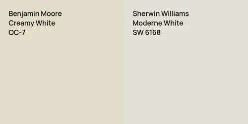 OC-7 Creamy White vs SW 6168 Moderne White