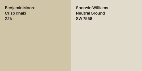 234 Crisp Khaki vs SW 7568 Neutral Ground