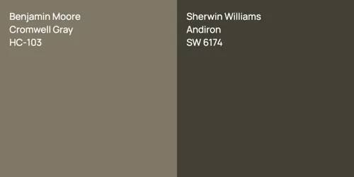 HC-103 Cromwell Gray vs SW 6174 Andiron