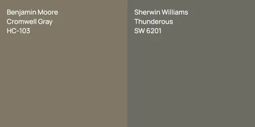 HC-103 Cromwell Gray vs SW 6201 Thunderous