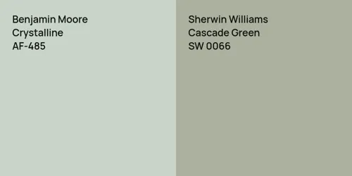 AF-485 Crystalline vs SW 0066 Cascade Green