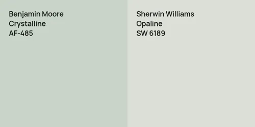 AF-485 Crystalline vs SW 6189 Opaline