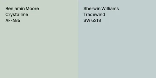 AF-485 Crystalline vs SW 6218 Tradewind