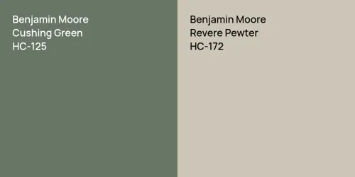 HC-125 Cushing Green vs HC-172 Revere Pewter