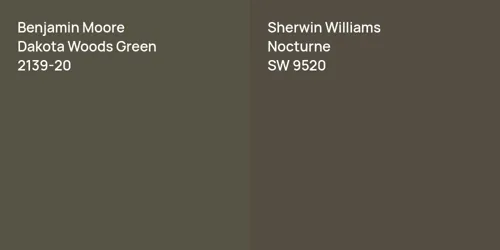 2139-20 Dakota Woods Green vs SW 9520 Nocturne