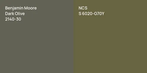 2140-30 Dark Olive vs S 6020-G70Y 