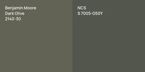 2140-30 Dark Olive vs S 7005-G50Y 