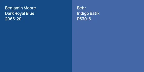 2065-20 Dark Royal Blue vs P530-6 Indigo Batik