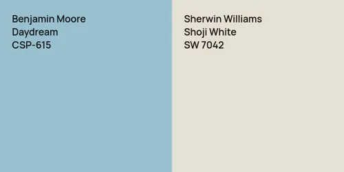 CSP-615 Daydream vs SW 7042 Shoji White