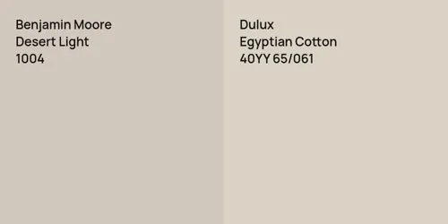 1004 Desert Light vs 40YY 65/061 Egyptian Cotton