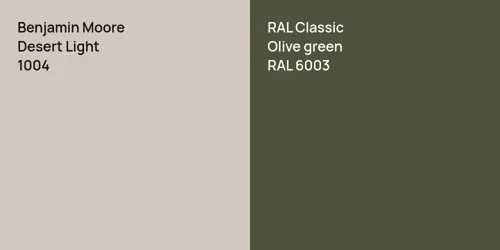 1004 Desert Light vs RAL 6003  Olive green