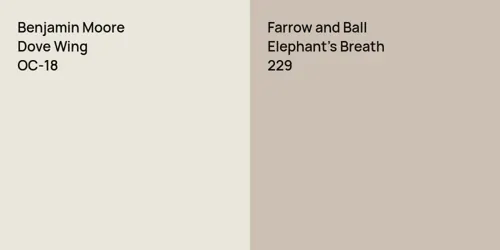 OC-18 Dove Wing vs 229 Elephant's Breath