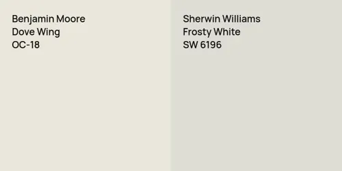 OC-18 Dove Wing vs SW 6196 Frosty White