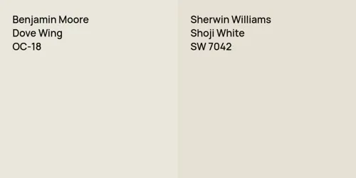 OC-18 Dove Wing vs SW 7042 Shoji White