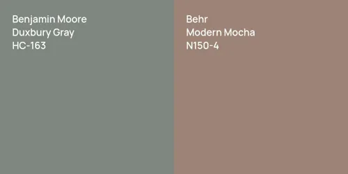 HC-163 Duxbury Gray vs N150-4 Modern Mocha