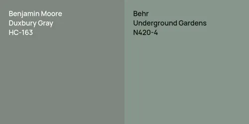 HC-163 Duxbury Gray vs N420-4 Underground Gardens