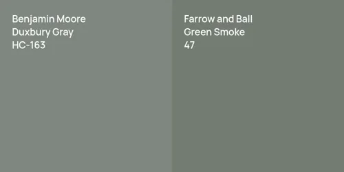 HC-163 Duxbury Gray vs 47 Green Smoke