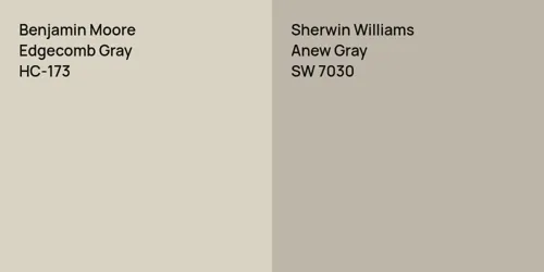 HC-173 Edgecomb Gray vs SW 7030 Anew Gray