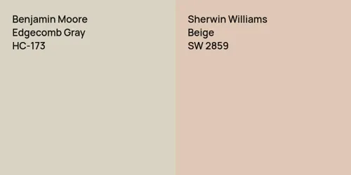 HC-173 Edgecomb Gray vs SW 2859 Beige