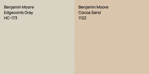 HC-173 Edgecomb Gray vs 1122 Cocoa Sand