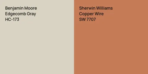 HC-173 Edgecomb Gray vs SW 7707 Copper Wire